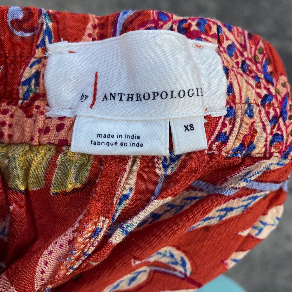 Anthropologie Floral Paisley Boho Casual Pants - Picture 7 of 8